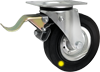 Antistatická ocelovo - pryžová kola v otočné vidlici s brzdou