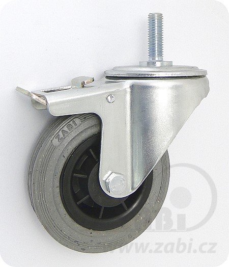 Pryžové kolo 100 mm otočná vidlice s čepem