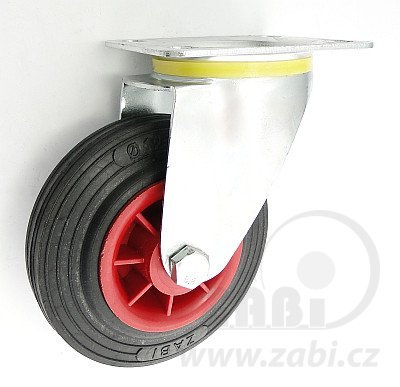 Pryžové kolo 125 mm otočná vidlice s deskou