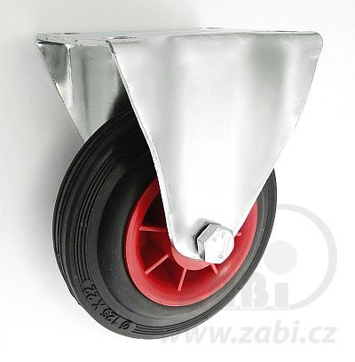 Pryžové kolo 125 mm pevná vidlice s deskou
