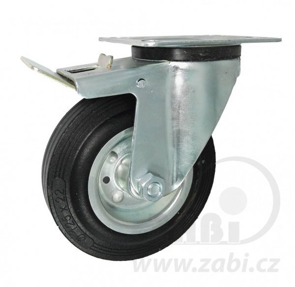 Pryžové kolo 125 mm otočná vidlice s deskou