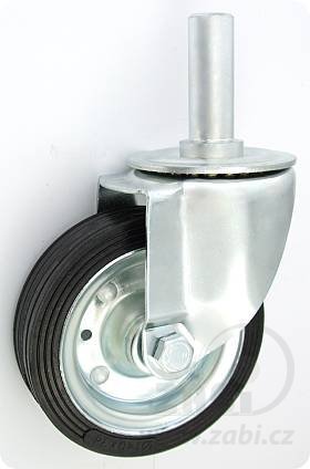 Pryžové kolo 140 mm otočná vidlice s čepem