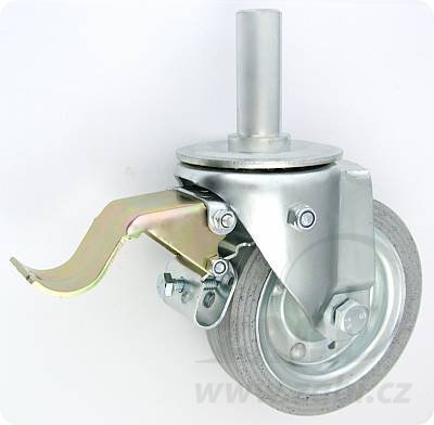 Pryžové kolo 140 mm otočná vidlice s čepem
