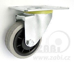 Pryžové kolo 80 mm otočná vidlice s deskou