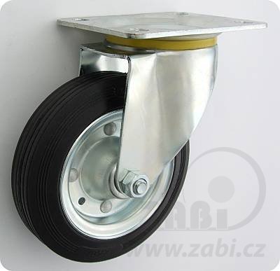 Pryžové kolo 160 mm otočná vidlice s deskou