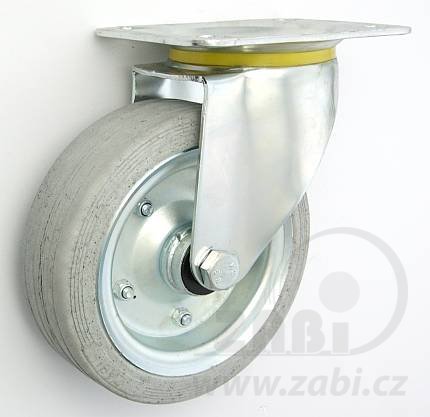 Pryžové kolo 160 mm otočná vidlice s deskou