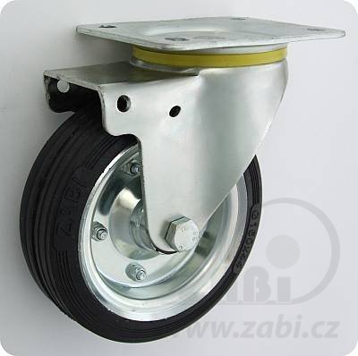 Pryžové kolo 160 mm otočná vidlice s deskou