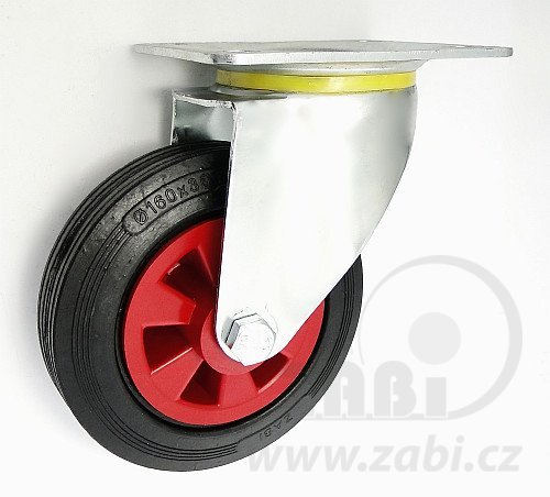 Pryžové kolo 160 mm otočná vidlice s deskou