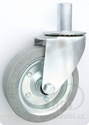 Pryžové kolo 160 mm otočná vidlice s čepem