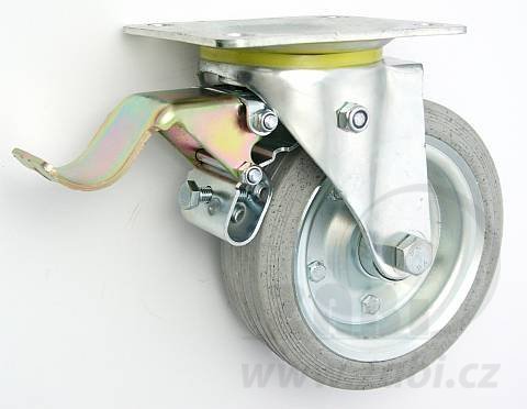 Pryžové kolo 160 mm otočná vidlice s deskou