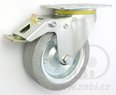 Pryžové kolo 160 mm otočná vidlice s deskou