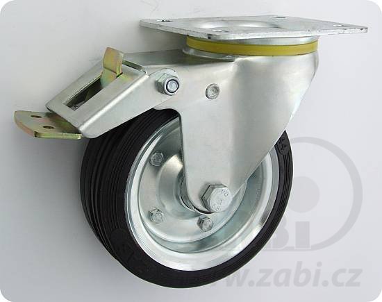 Pryžové kolo 160 mm otočná vidlice s deskou