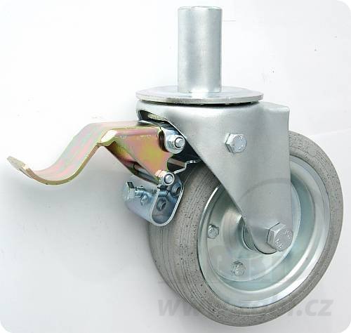 Pryžové kolo 160 mm otočná vidlice s čepem