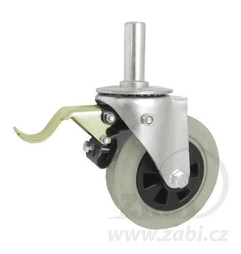 Pryžové kolo 160 mm otočná vidlice s čepem
