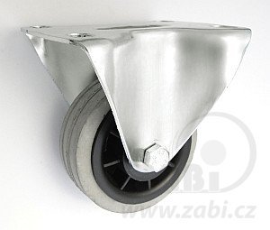 Pryžové kolo 80 mm pevná vidlice s deskou