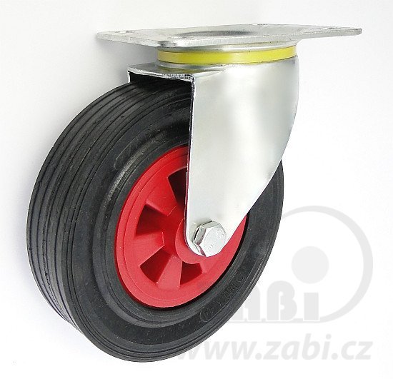 Pryžové kolo 180 mm otočná vidlice s deskou