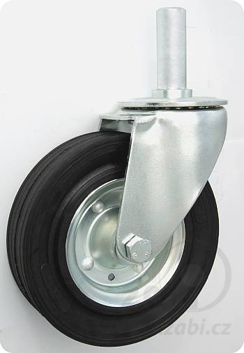 Pryžové kolo 180 mm otočná vidlice s čepem