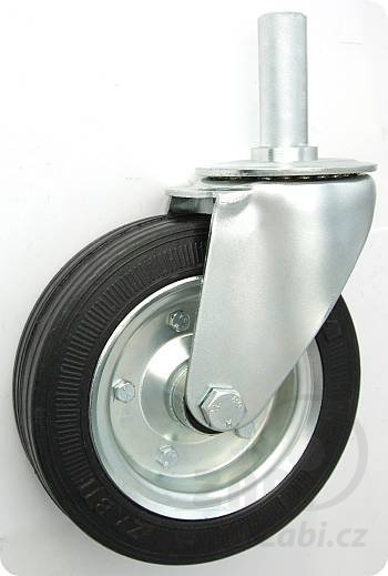 Pryžové kolo 180 mm otočná vidlice s čepem