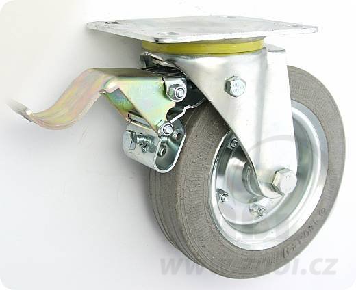 Pryžové kolo 180 mm otočná vidlice s deskou