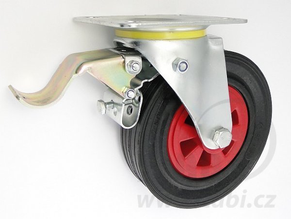 Pryžové kolo 180 mm otočná vidlice s deskou