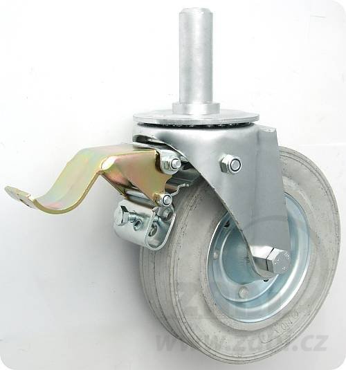 Pryžové kolo 180 mm otočná vidlice s čepem
