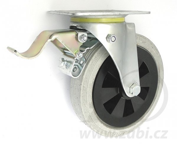 Pryžové kolo 200 mm otočná vidlice s deskou
