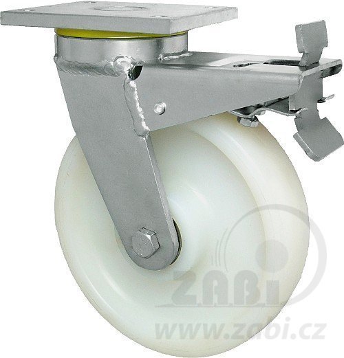 Polyamidové kolo 200 mm otočná vidlice s brzdou