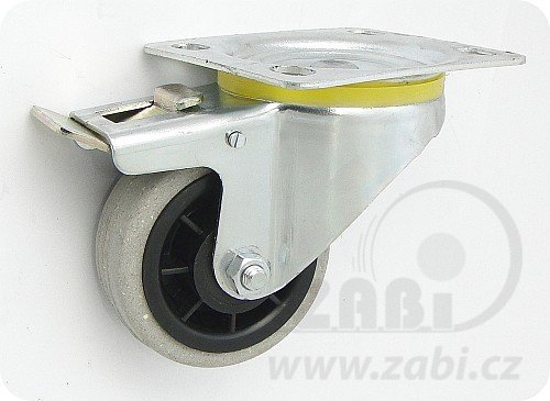 Pryžové kolo 80 mm otočná vidlice s deskou