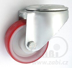 Plastové kolo 80 mm otočná vidlice s otvorem