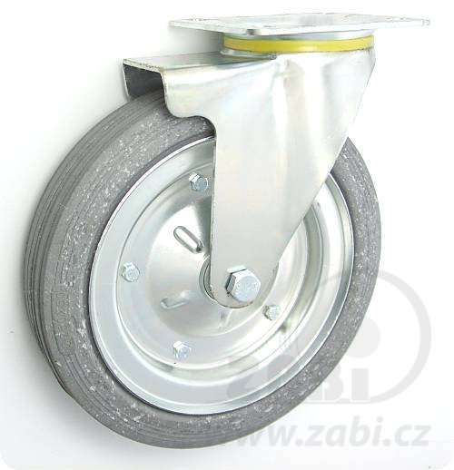 Pryžové kolo 250 mm otočná vidlice s deskou