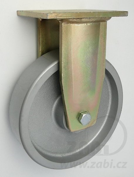 Litinové kolo 250 mm pevná vidlice s deskou