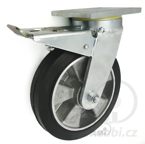 Pryžové kolo 250 mm otočná vidlice s deskou