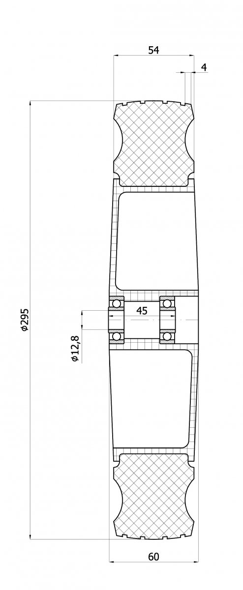 Kolo pro sekačky 295 mm samostatné