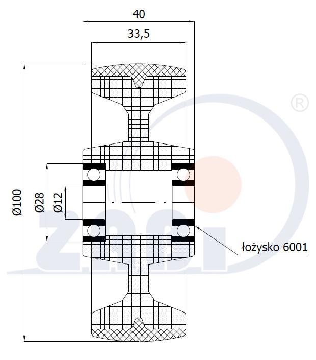 Plastové kolo 100 mm samostatné s ložiskem