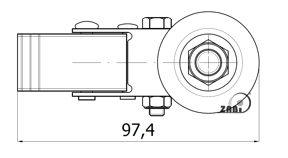 Nábytkové kolo 50 mm otočná vidlice se závitem