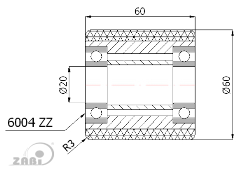 Váleček pro paletový vozík 60 mm