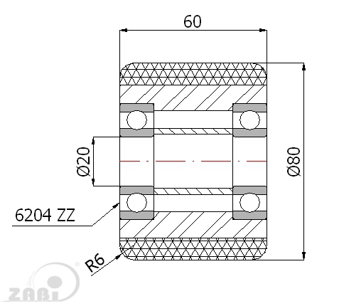 Váleček pro paletový vozík 80 mm