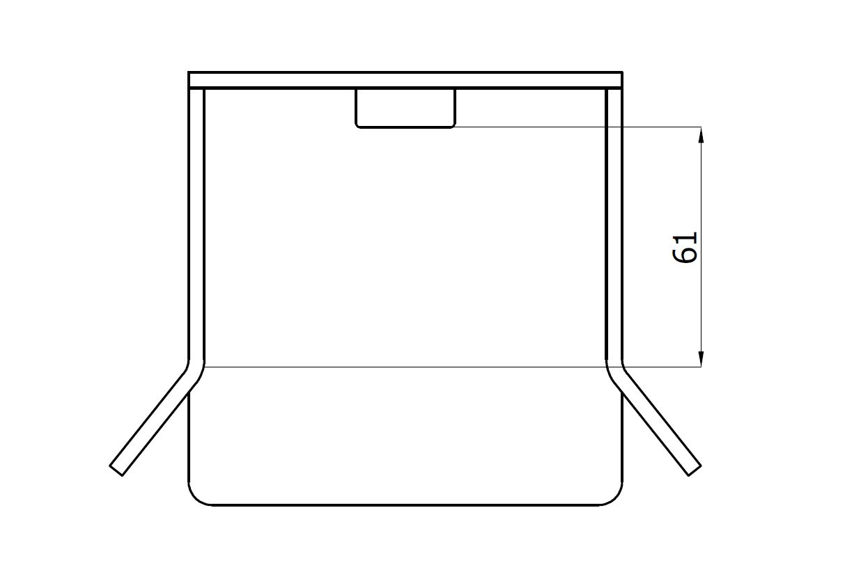 Dojezdová kapsa posuvné brány 100mm