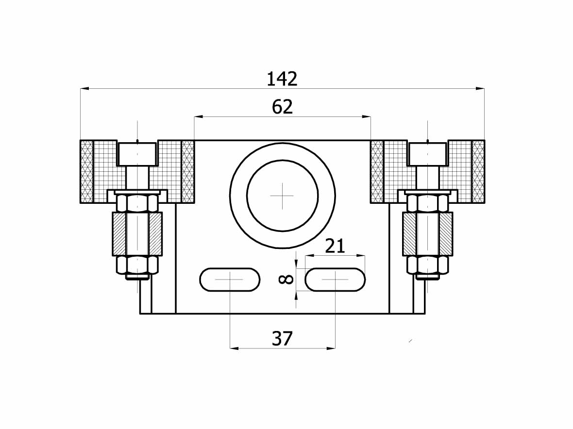 Horní koncový doraz pro posuvnou bránu 60mm