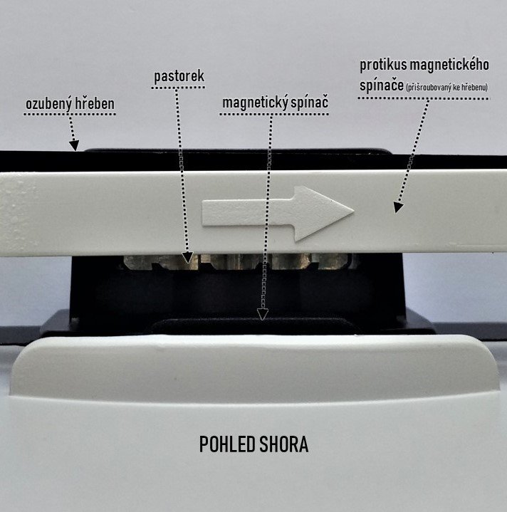 Pohon posuvné brány do 600 kg s magnetickým spínačem