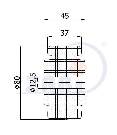 Plastové kolo pro vysoké zatížení 80 mm samostatné ZABI