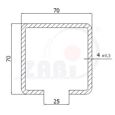 C-profil 70x70x4 délka 2m