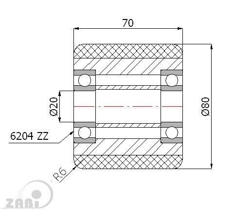 Váleček pro paletový vozík 80 mm