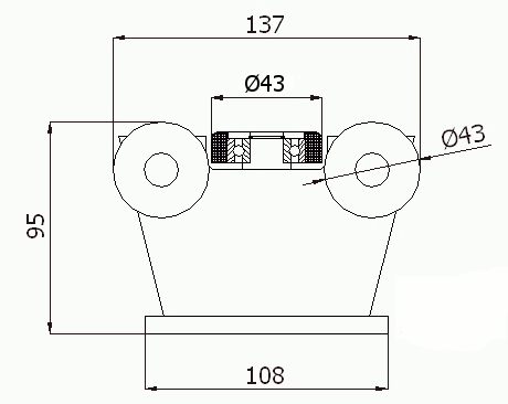 Nosný vozík posuvné brány 50 mm ZABI
