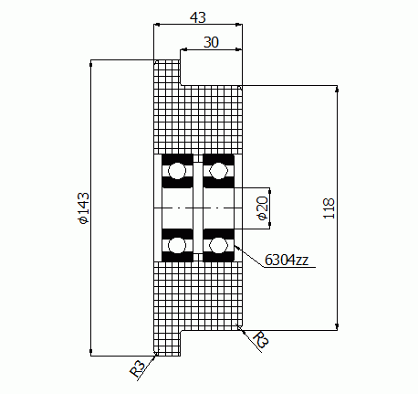 Plastové kolo s nákolkem 143 mm