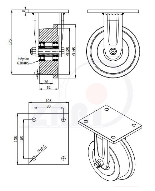 Kolo s nákolkem ve vidlici 143 mm