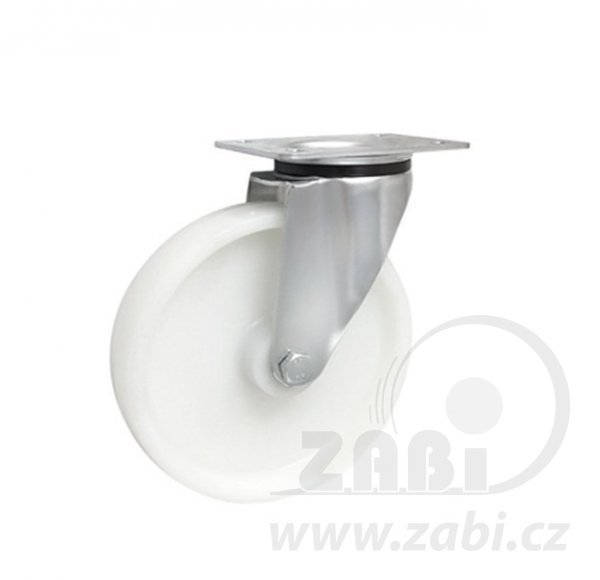 Plastové kolo 200 mm nerezová otočná vidlice ZABI