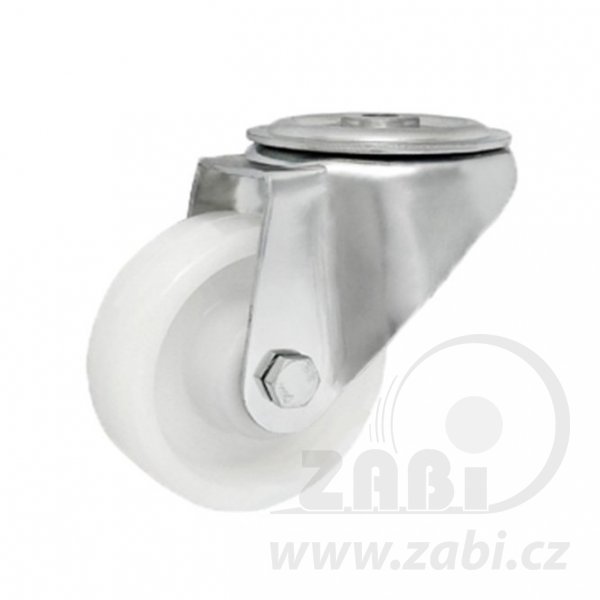Plastové kolo 125 mm nerezová otočná vidlice ZABI