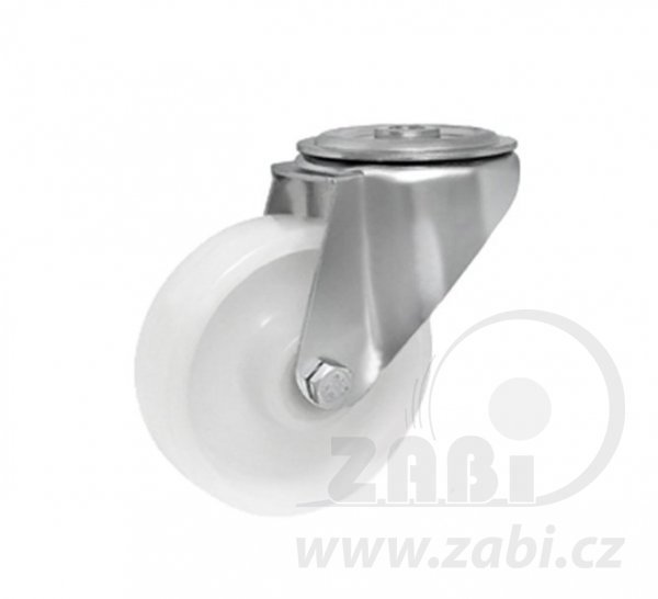 Plastové kolo 100 mm nerezová otočná vidlice ZABI