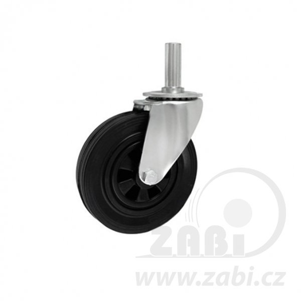 Pryžové kolo 180 mm otočná vidlice s čepem ZABI